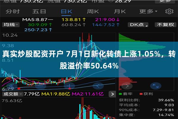 真实炒股配资开户 7月1日新化转债上涨1.05%，转股溢价率50.64%